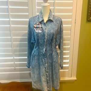 NWT Thrill acid wash denim dress